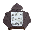 Saint Vanity Brown Patchwork Hoodie