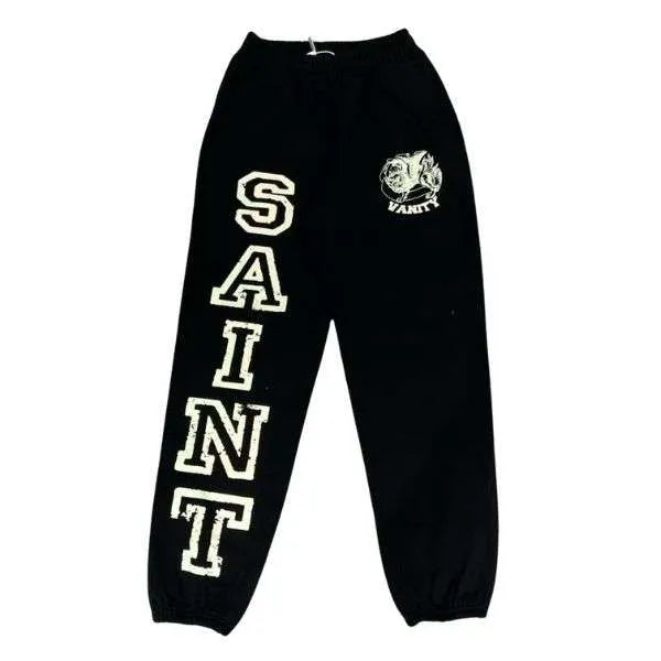 Saint Vanity Varsity Logo Sweats Black