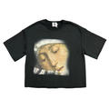 Saint Vanity Cropped Cru Neck Tee Black